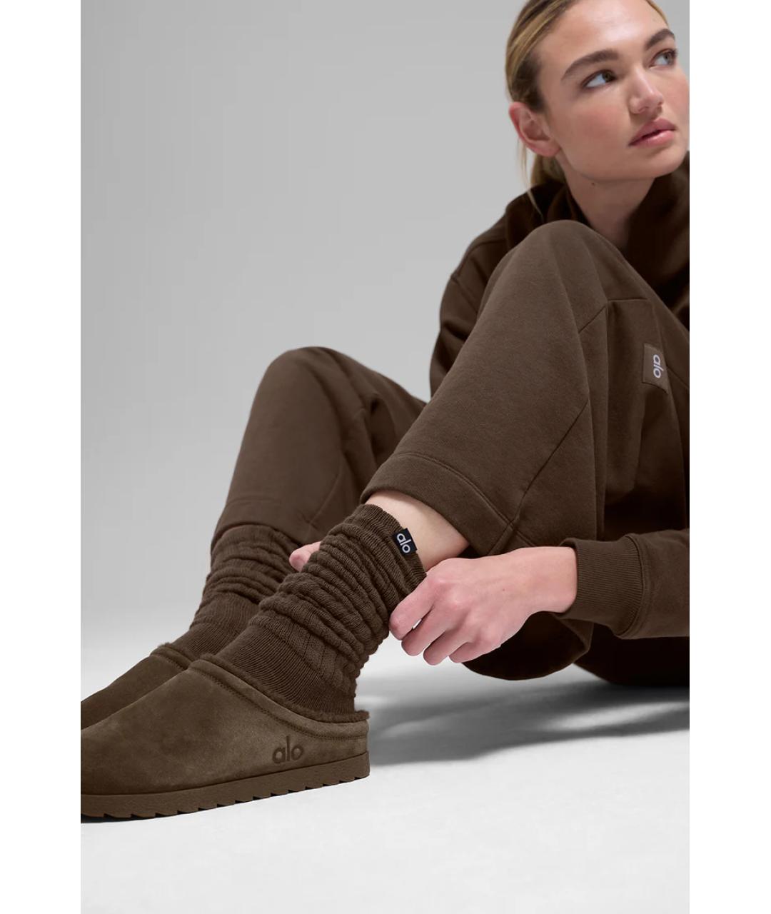 ALO YOGA Коричневые сабо, фото 7