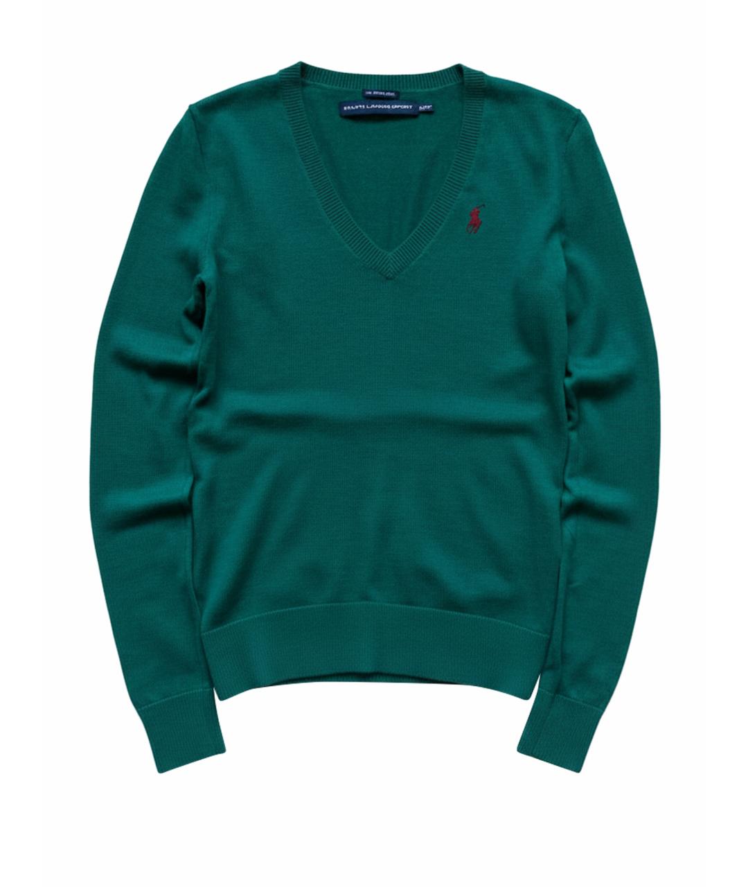 RALPH LAUREN Зеленый шерстяной джемпер / свитер, фото 1