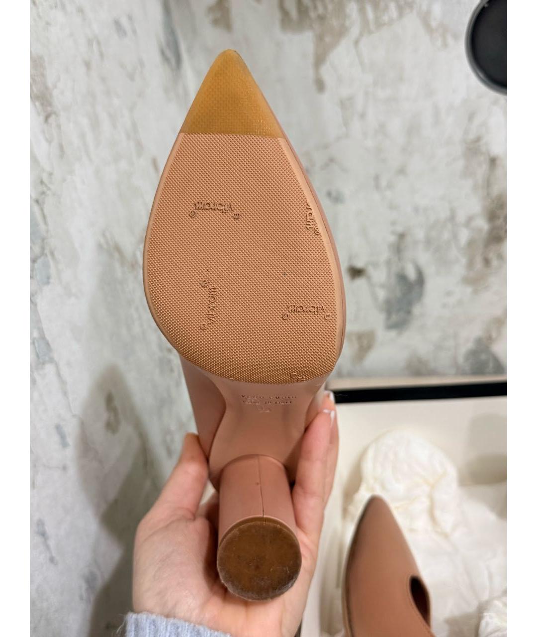 RED VALENTINO Коралловые кожаные туфли, фото 5