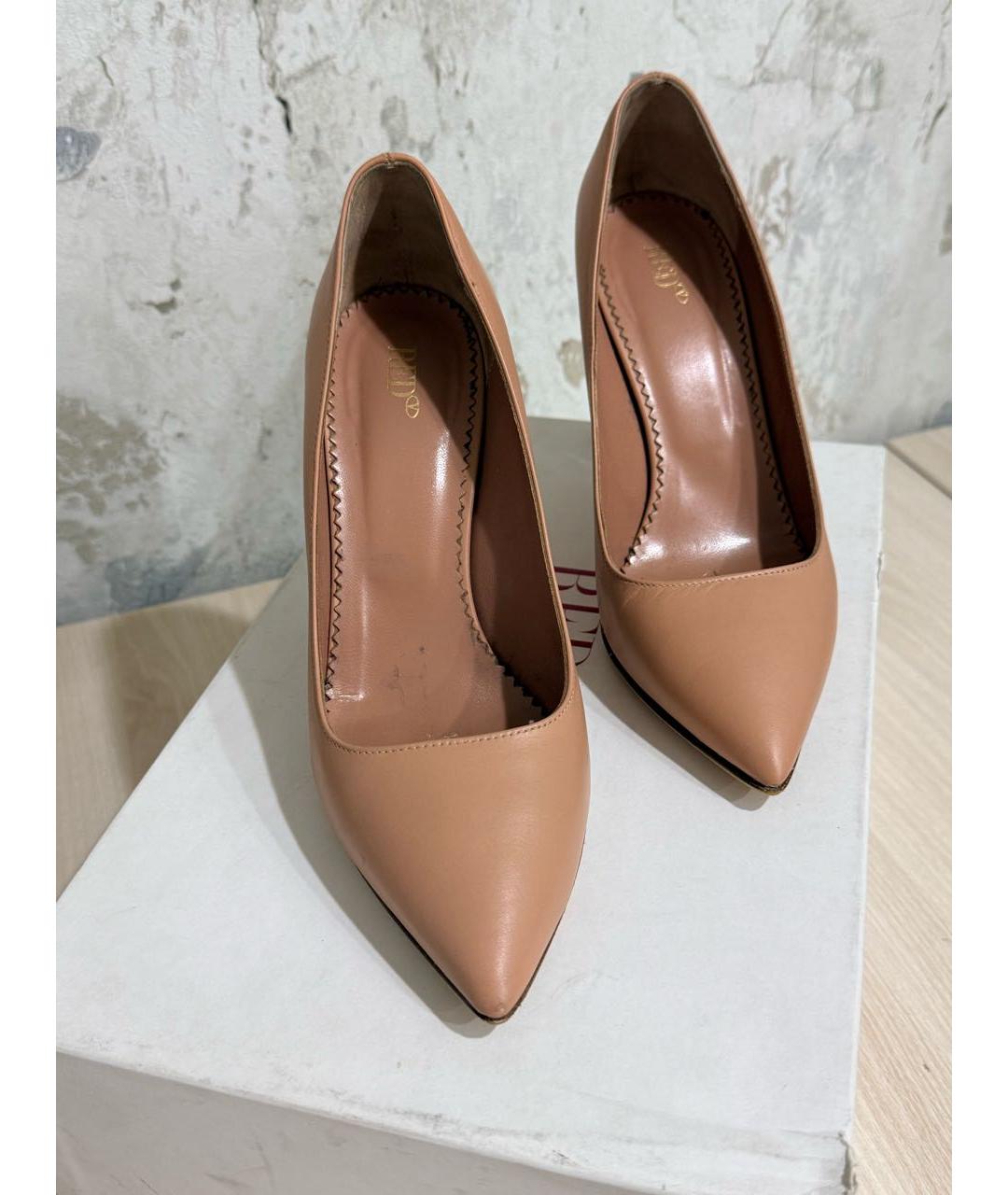 RED VALENTINO Коралловые кожаные туфли, фото 2