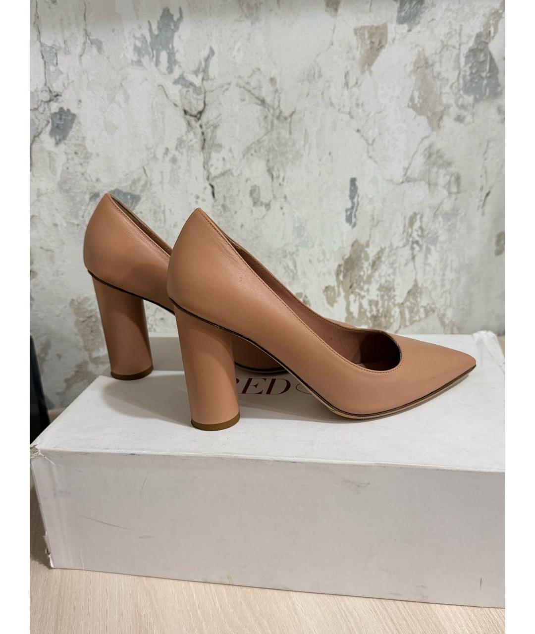 RED VALENTINO Коралловые кожаные туфли, фото 7