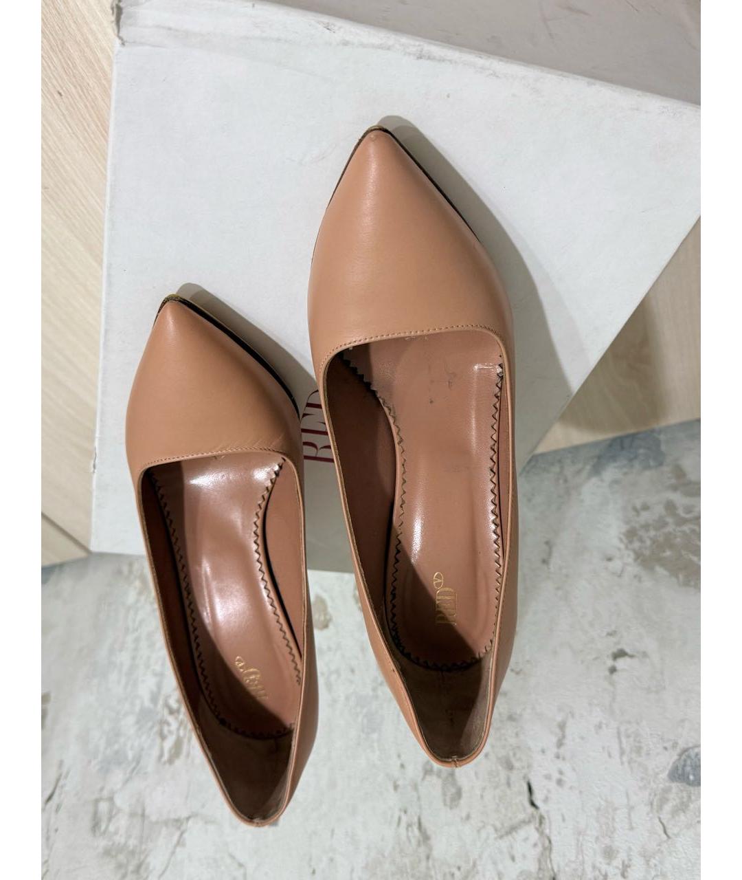 RED VALENTINO Коралловые кожаные туфли, фото 3