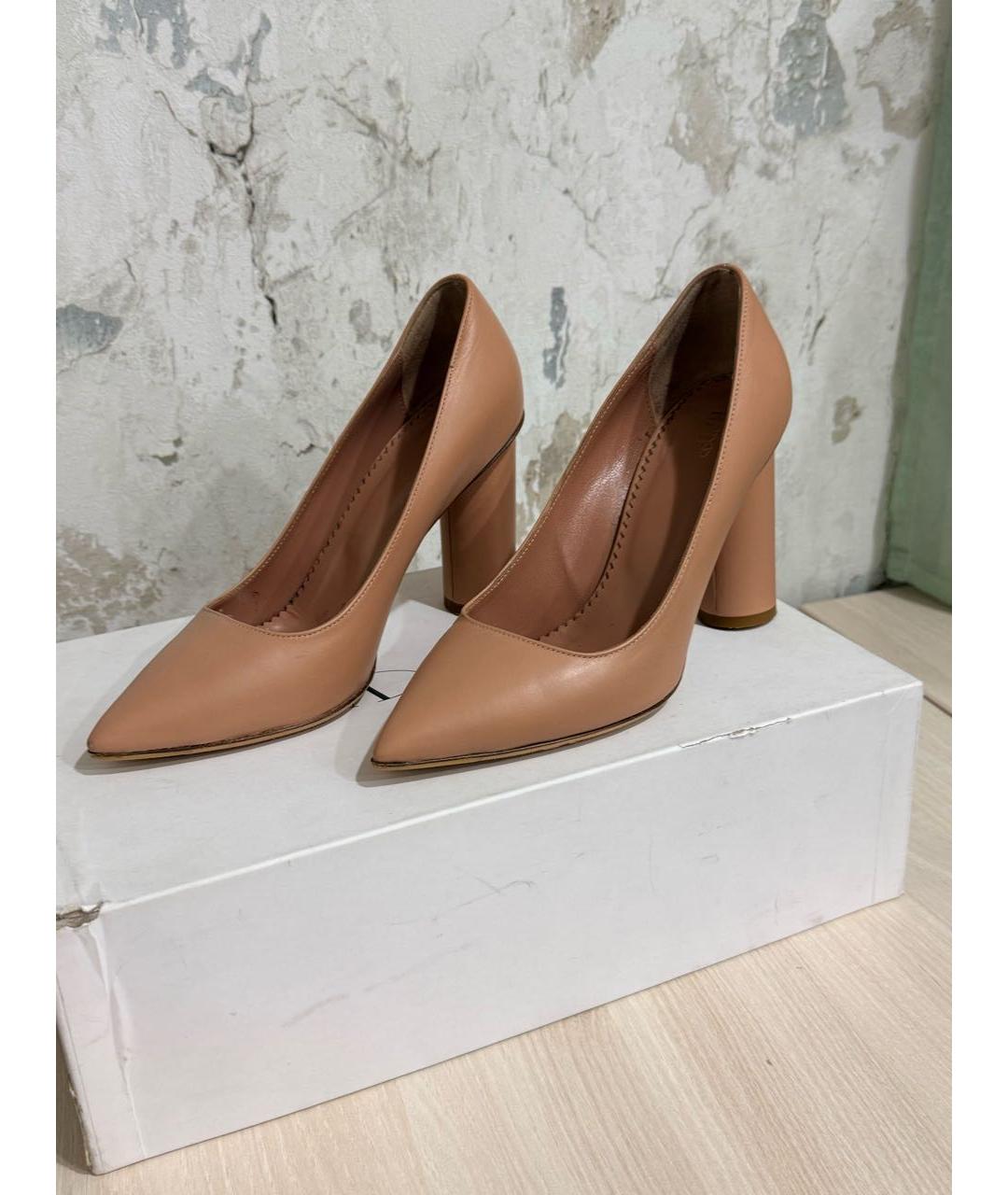 RED VALENTINO Коралловые кожаные туфли, фото 6