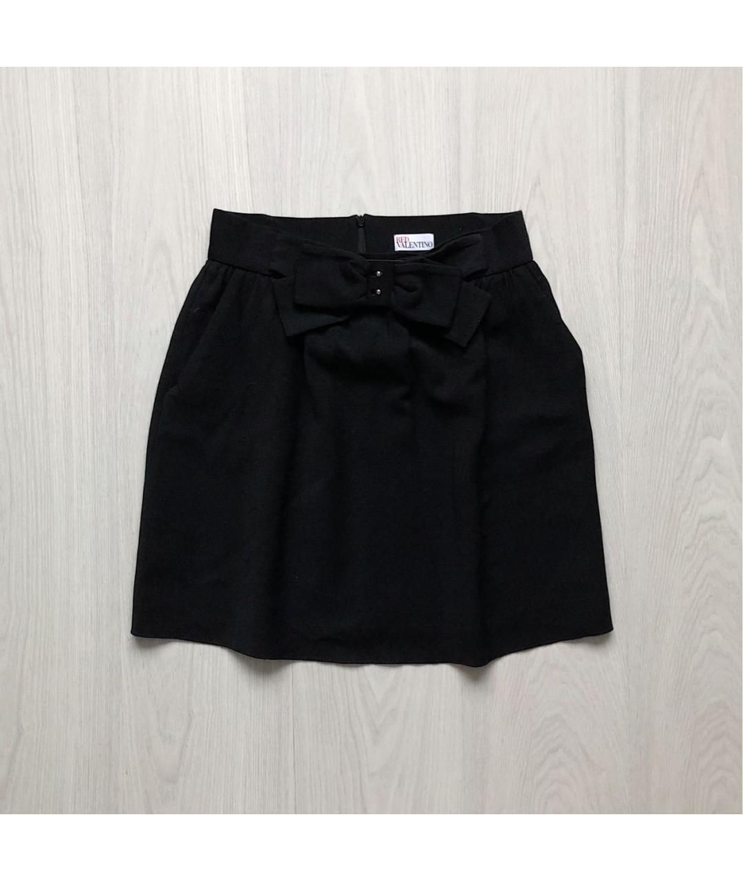 RED VALENTINO Черная юбка миди, фото 7