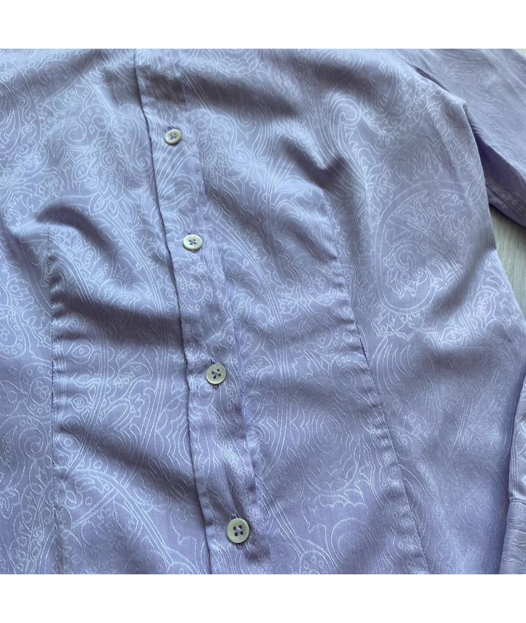 ETRO Фиолетовая хлопковая рубашка, фото 7