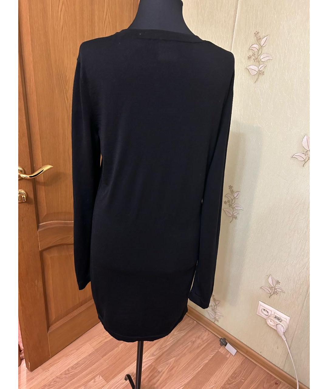 CHANEL Черное шерстяное повседневное платье, фото 2