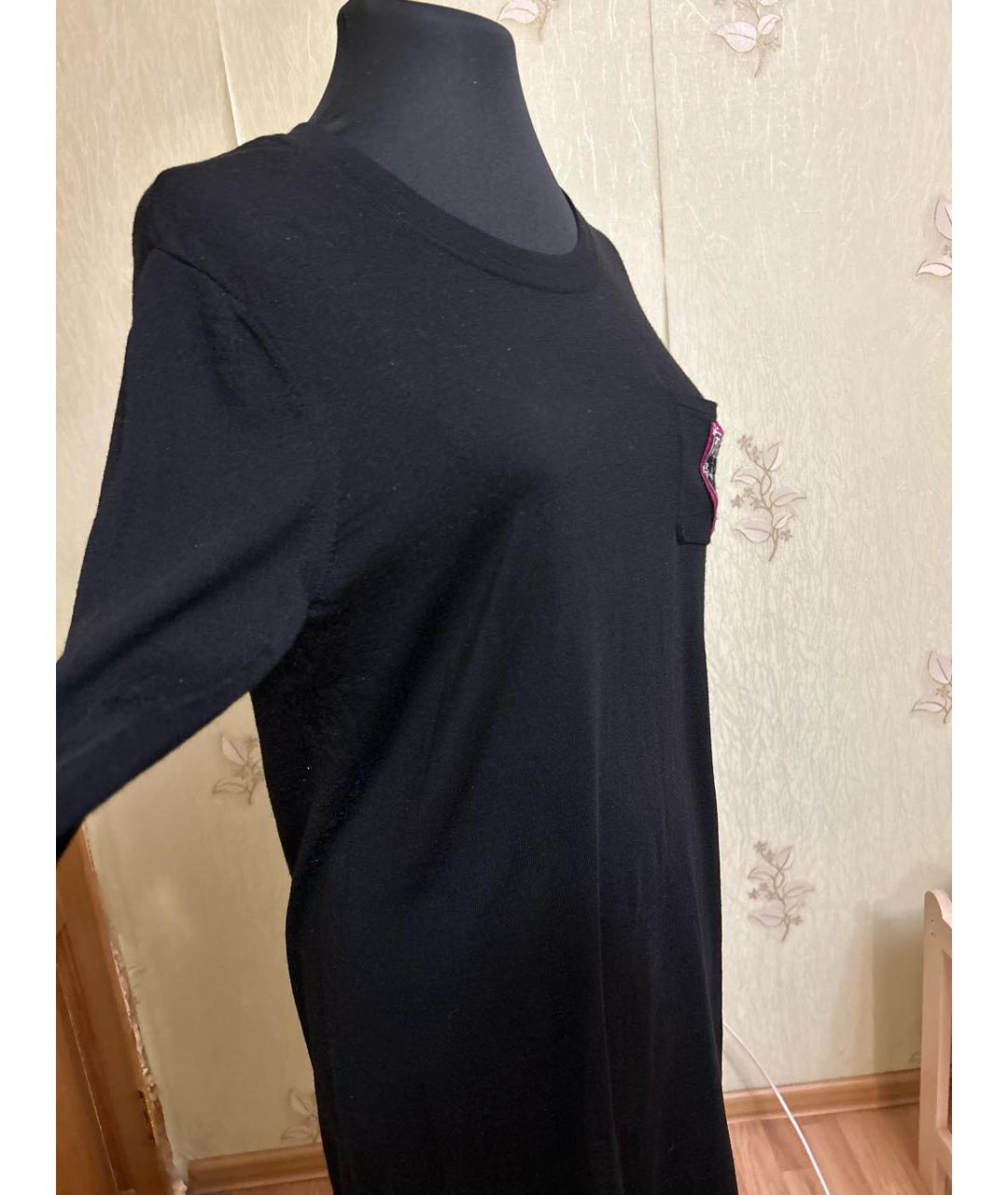 CHANEL Черное шерстяное повседневное платье, фото 7