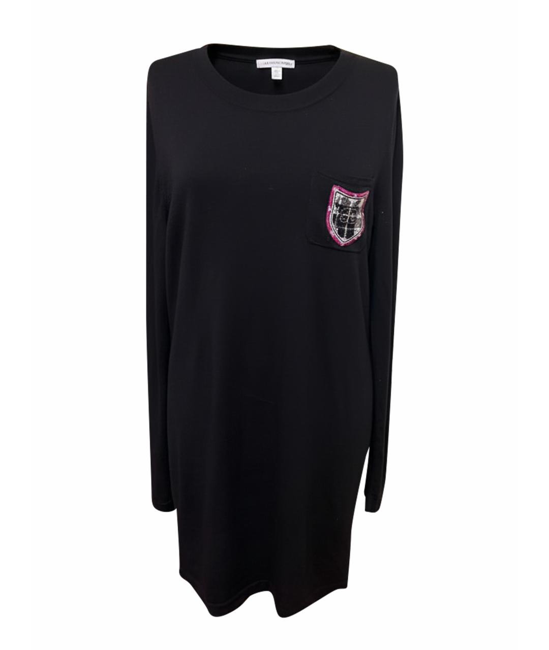 CHANEL Черное шерстяное повседневное платье, фото 1