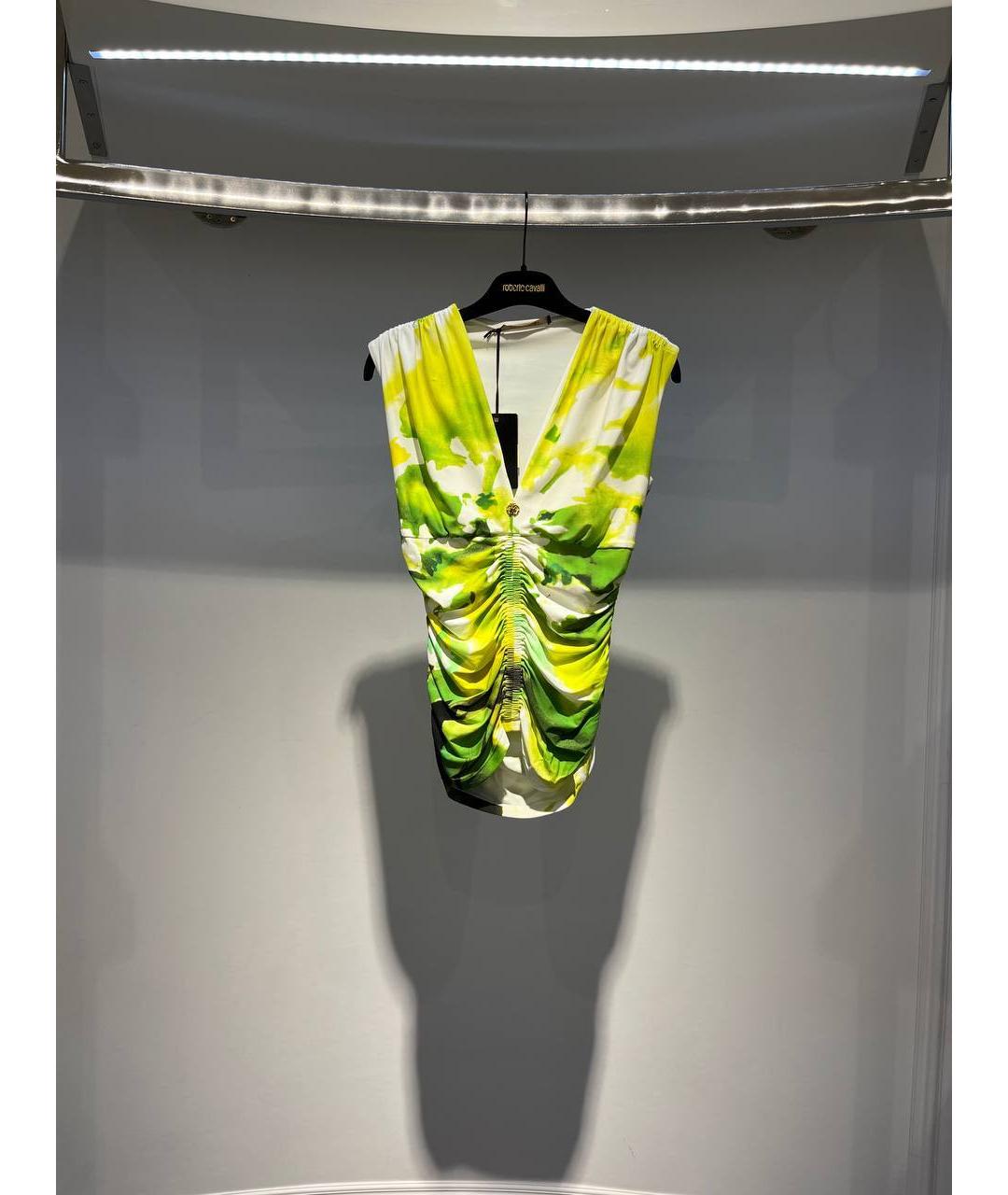 ROBERTO CAVALLI Желтая полиамидовая блузы, фото 4