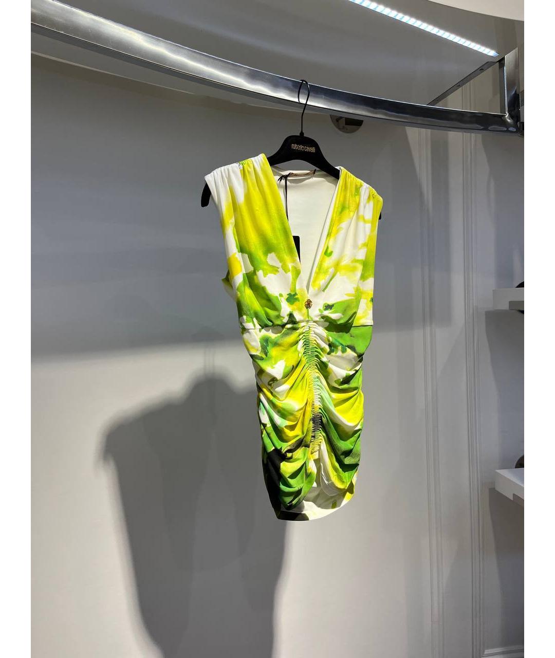 ROBERTO CAVALLI Желтая полиамидовая блузы, фото 2