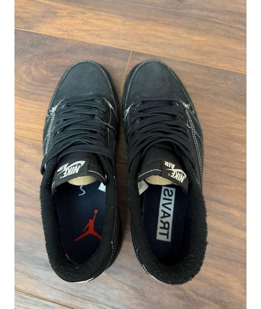 CACTUS JACK BY TRAVIS SCOTT Черные нубуковые низкие кроссовки / кеды, фото 3