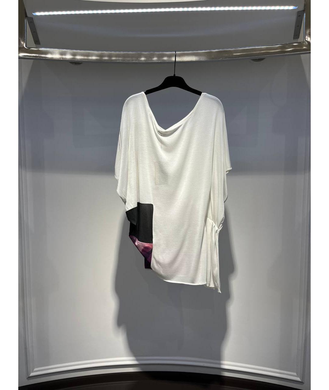 ROBERTO CAVALLI Белая вискозная футболка, фото 3