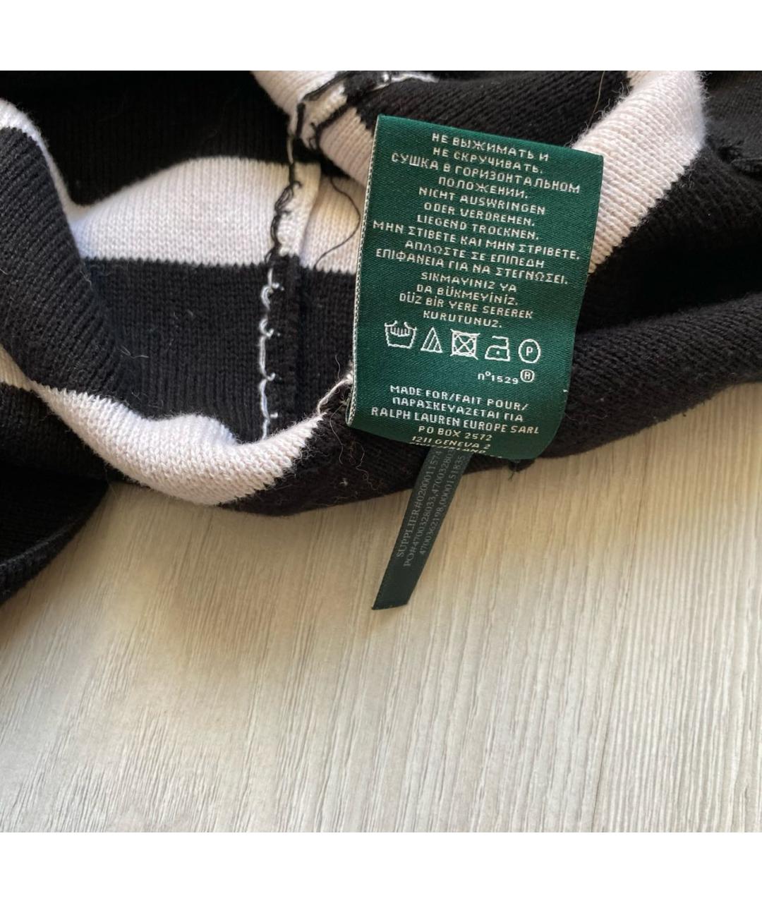 RALPH LAUREN Черный хлопковый кардиган, фото 8