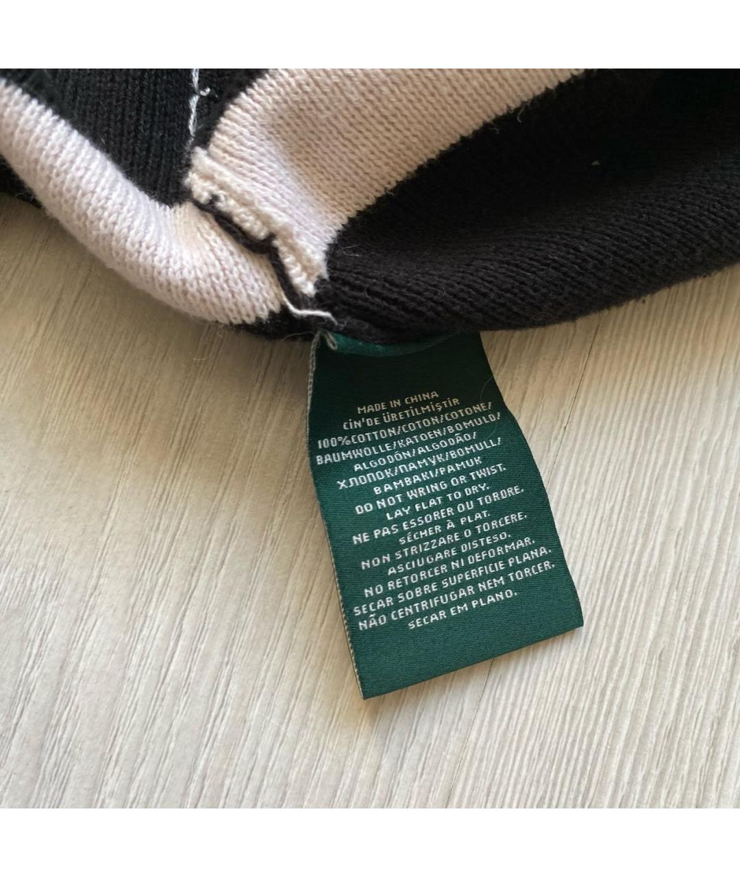 RALPH LAUREN Черный хлопковый кардиган, фото 7