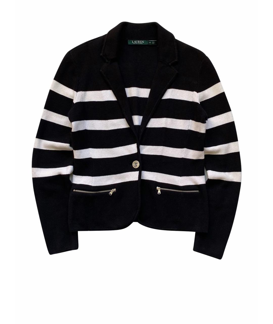 RALPH LAUREN Черный хлопковый кардиган, фото 1