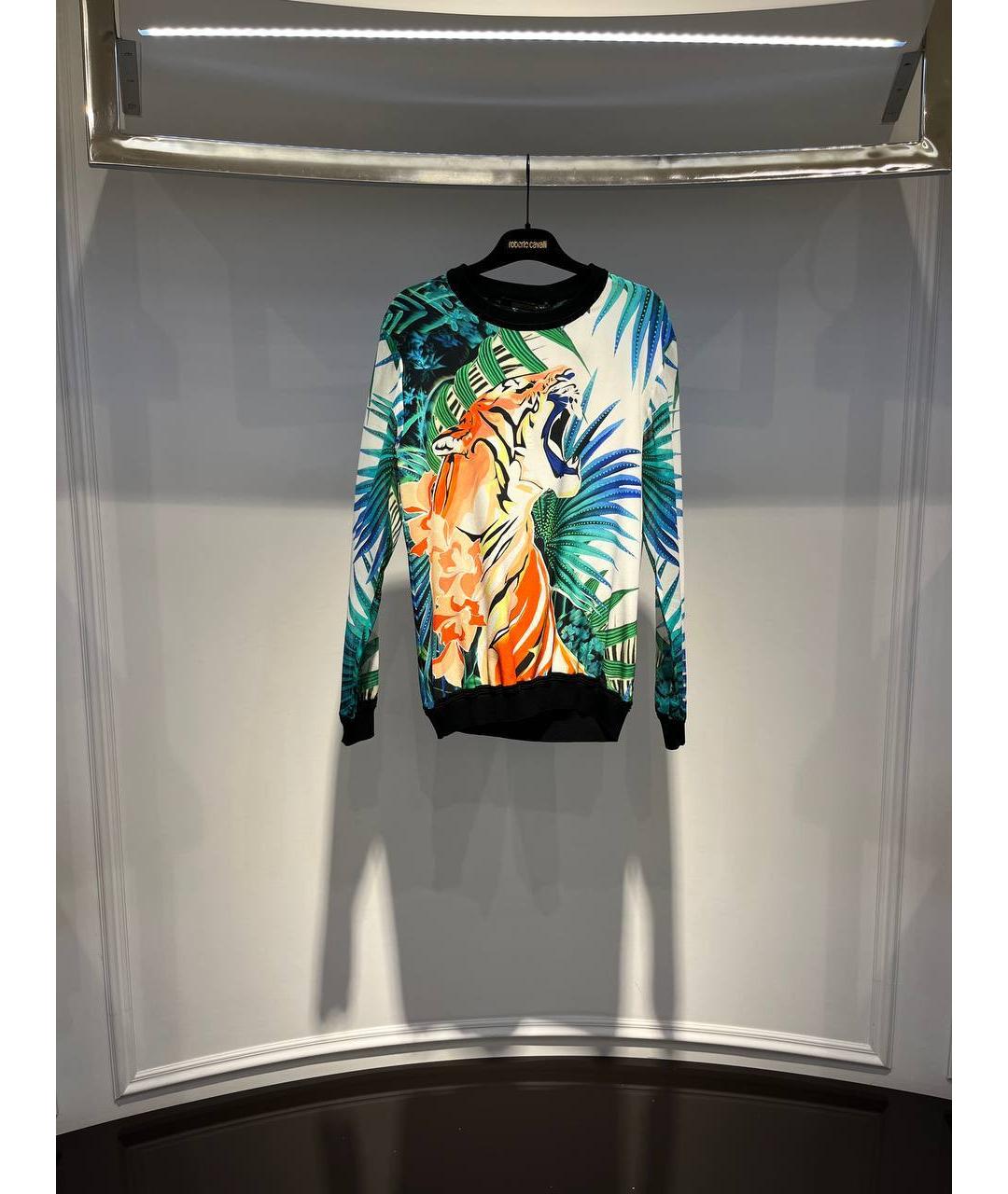 ROBERTO CAVALLI Мульти шелковый джемпер / свитер, фото 4