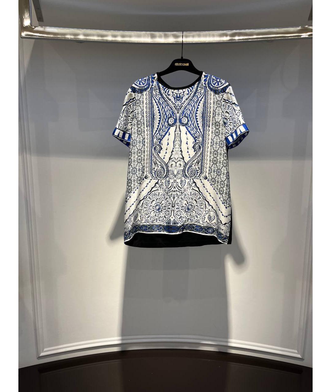ROBERTO CAVALLI Мульти шелковая футболка, фото 4