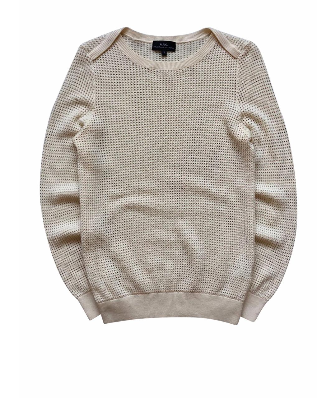 A.P.C. Бежевый шерстяной джемпер / свитер, фото 1