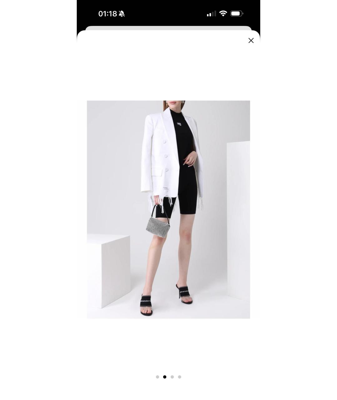 ALEXANDER WANG Черные леггинсы и велосипедки, фото 2