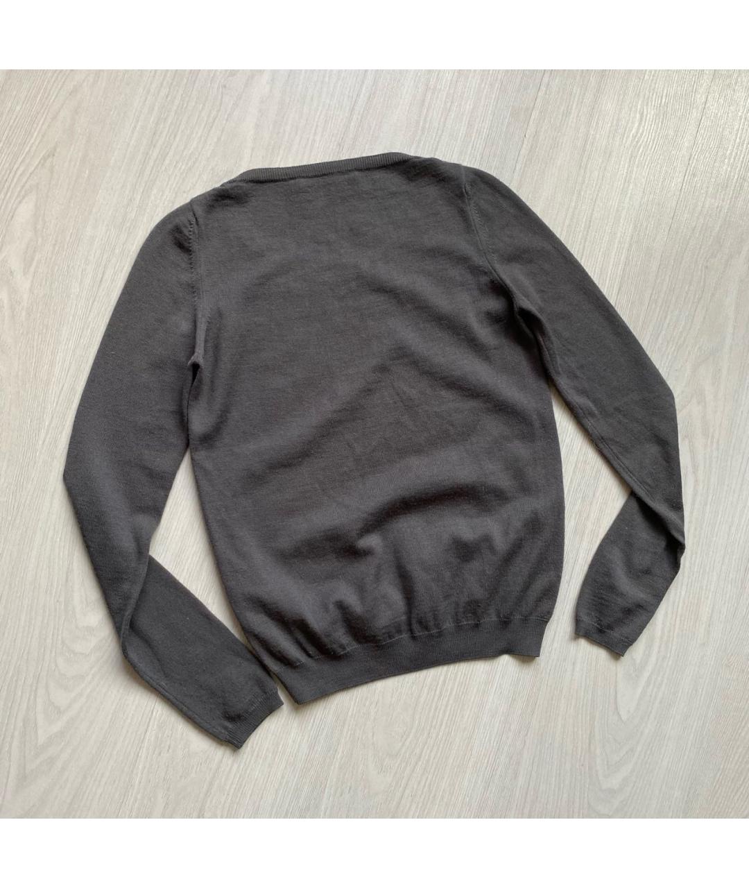 CALVIN KLEIN Антрацитовый шерстяной джемпер / свитер, фото 5