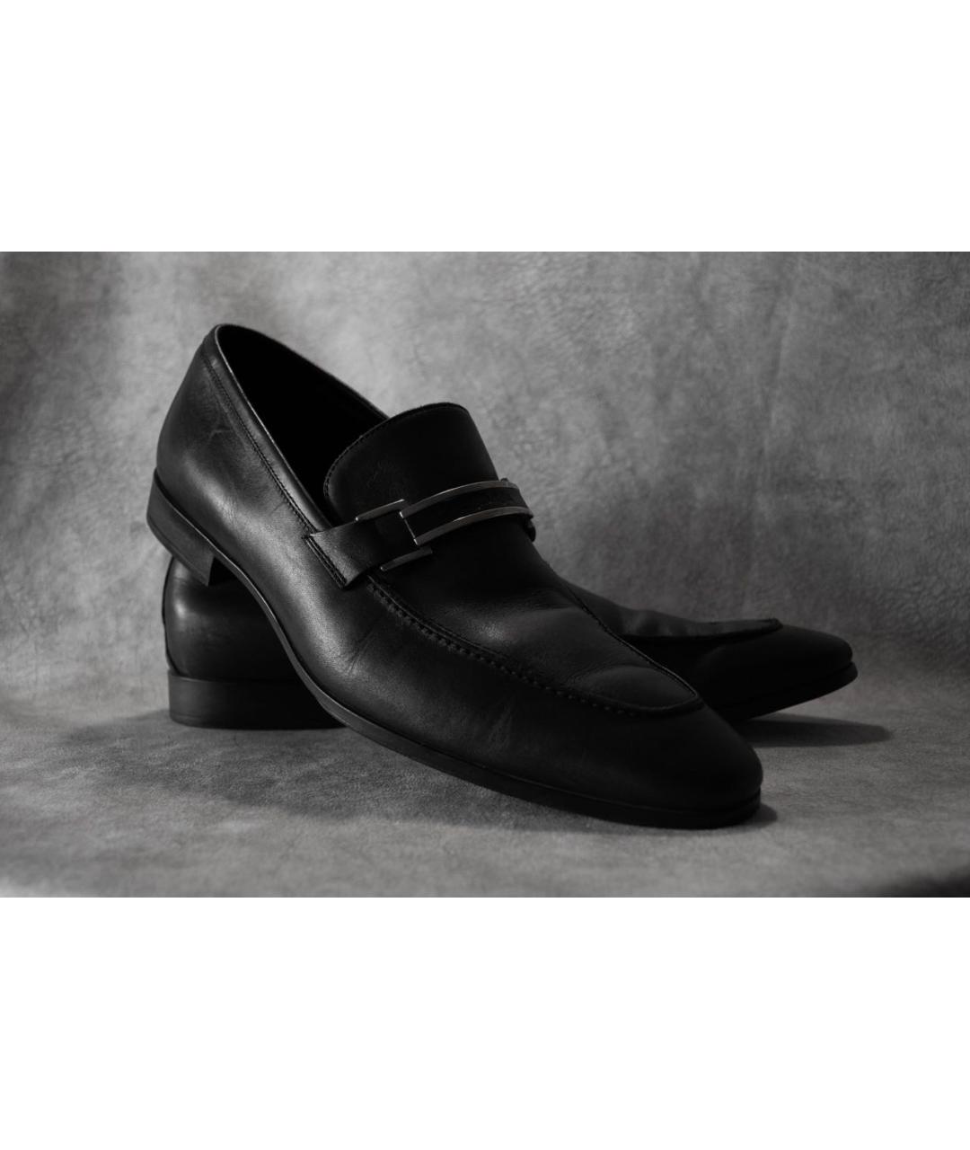 ERMENEGILDO ZEGNA XXX Черные кожаные лоферы, фото 3