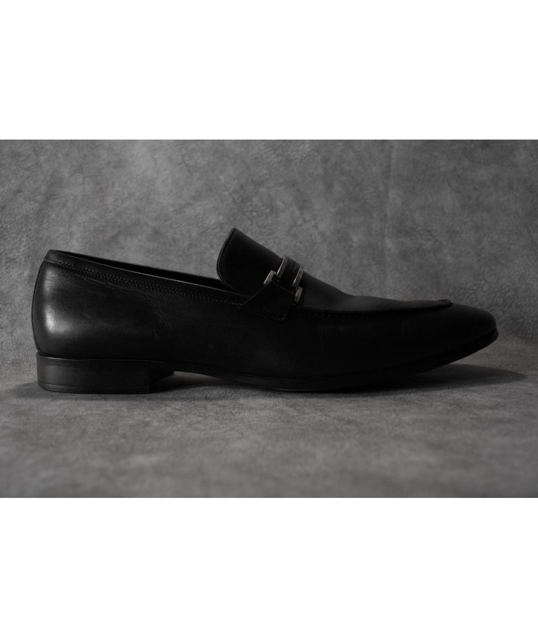 ERMENEGILDO ZEGNA XXX Черные кожаные лоферы, фото 6