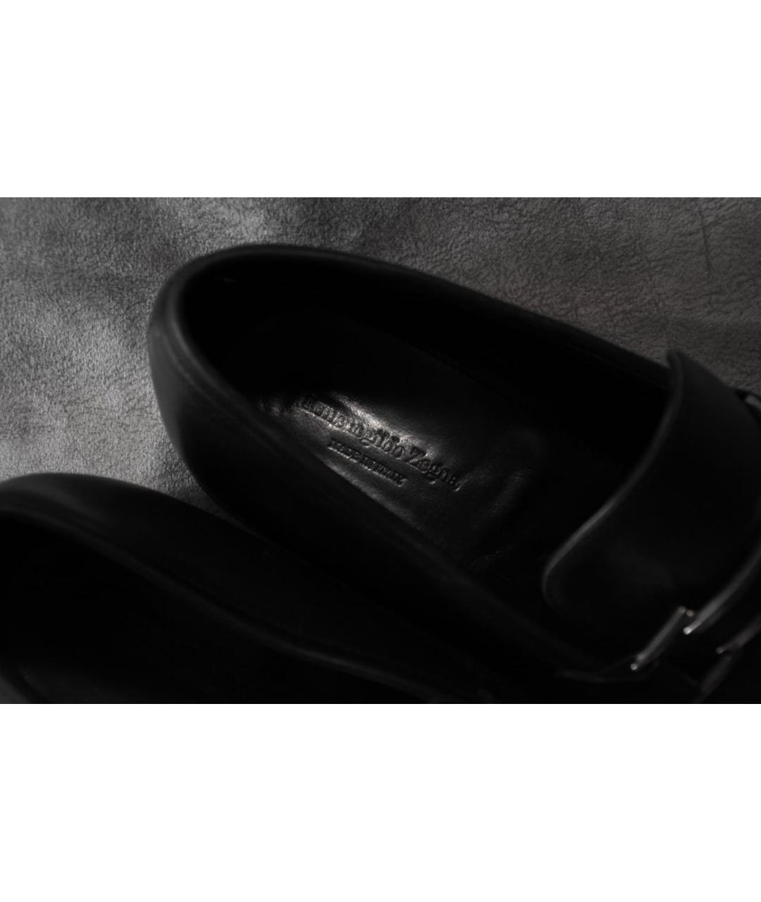 ERMENEGILDO ZEGNA XXX Черные кожаные лоферы, фото 4
