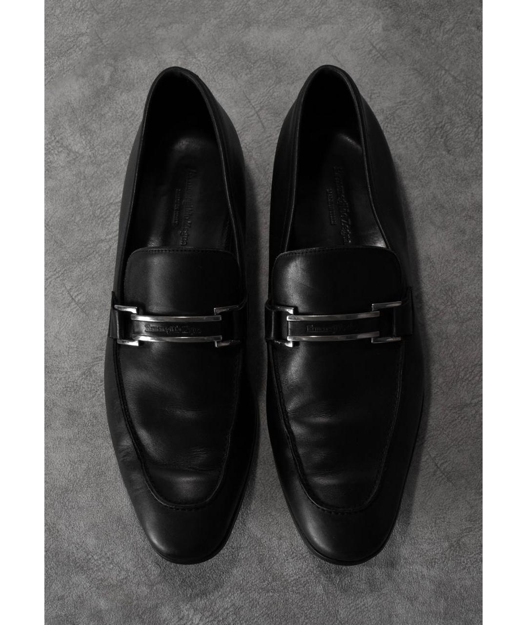 ERMENEGILDO ZEGNA XXX Черные кожаные лоферы, фото 2