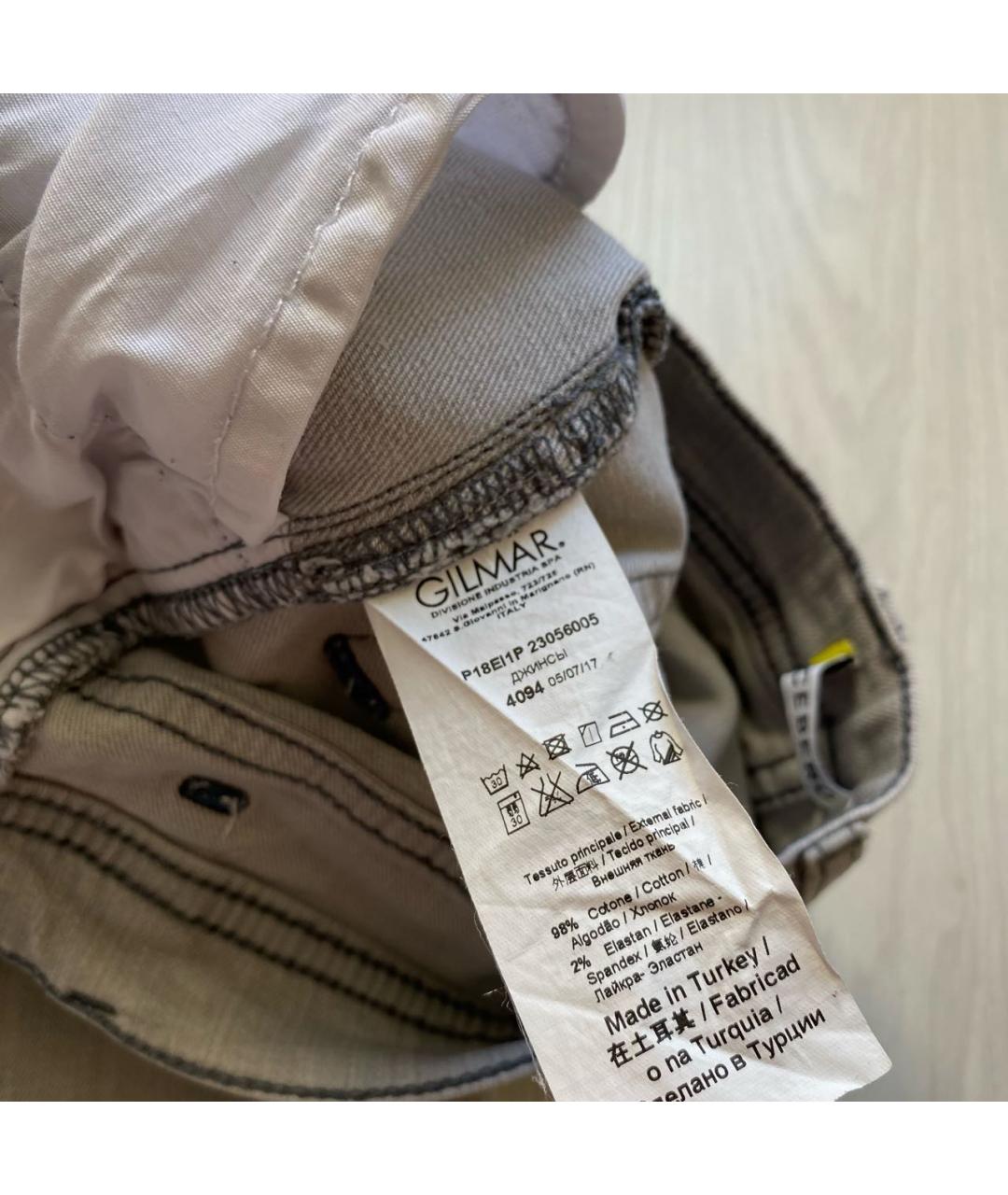 ICEBERG Серые хлопко-эластановые джинсы скинни, фото 7