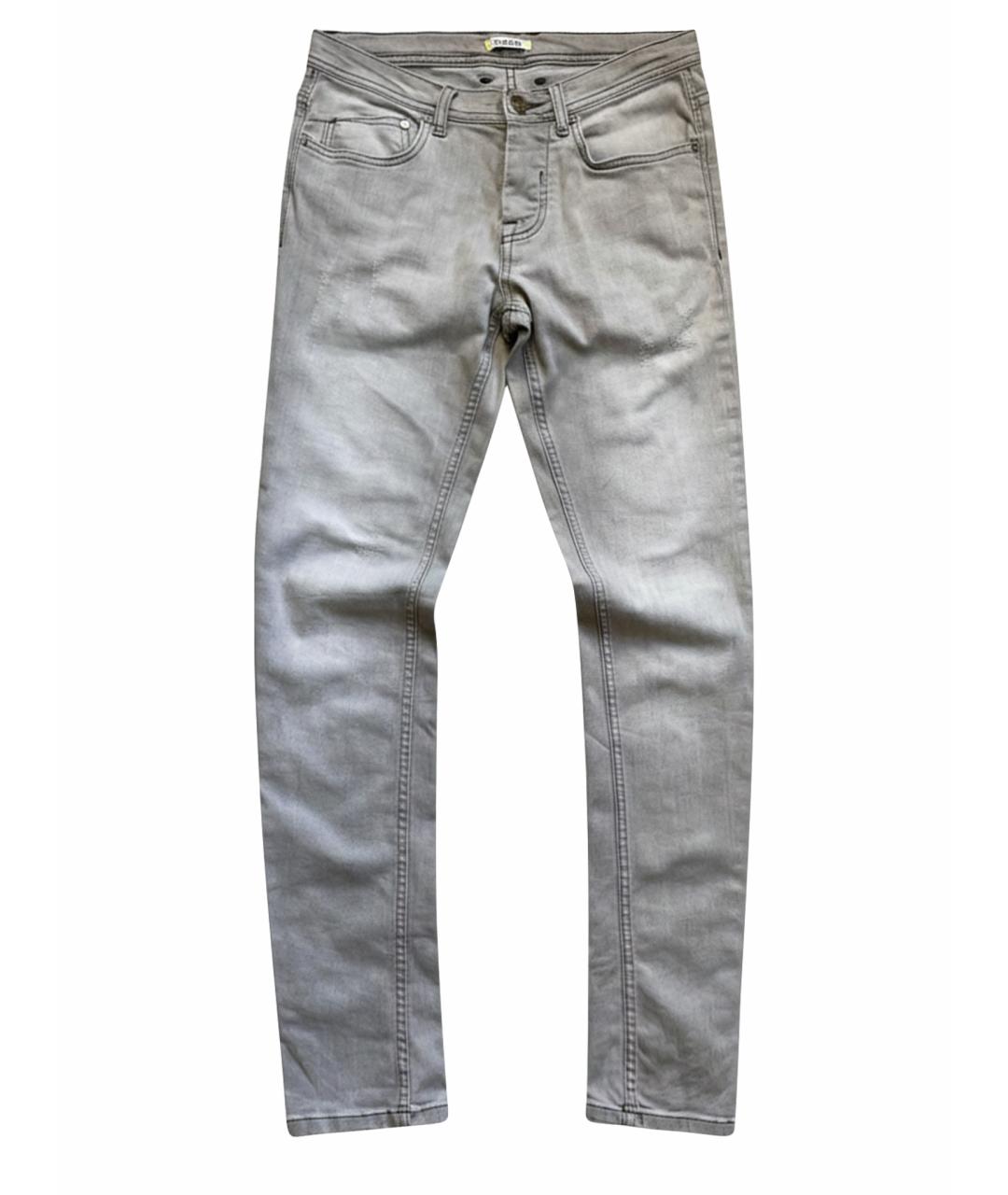 ICEBERG Серые хлопко-эластановые джинсы скинни, фото 1