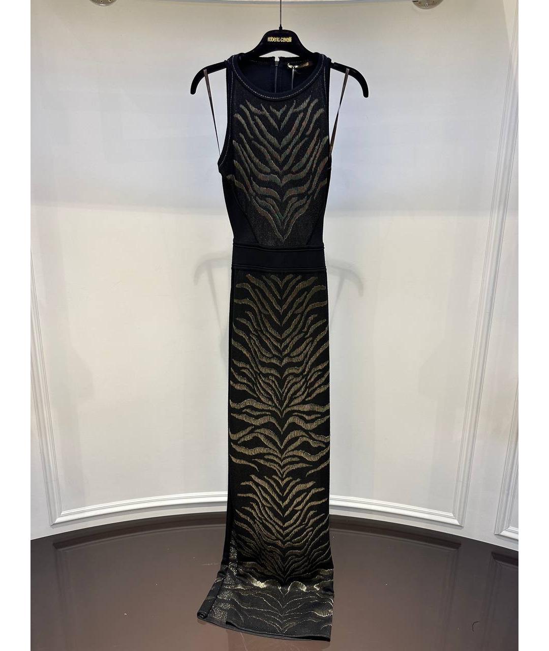 ROBERTO CAVALLI Черное шерстяное вечернее платье, фото 2