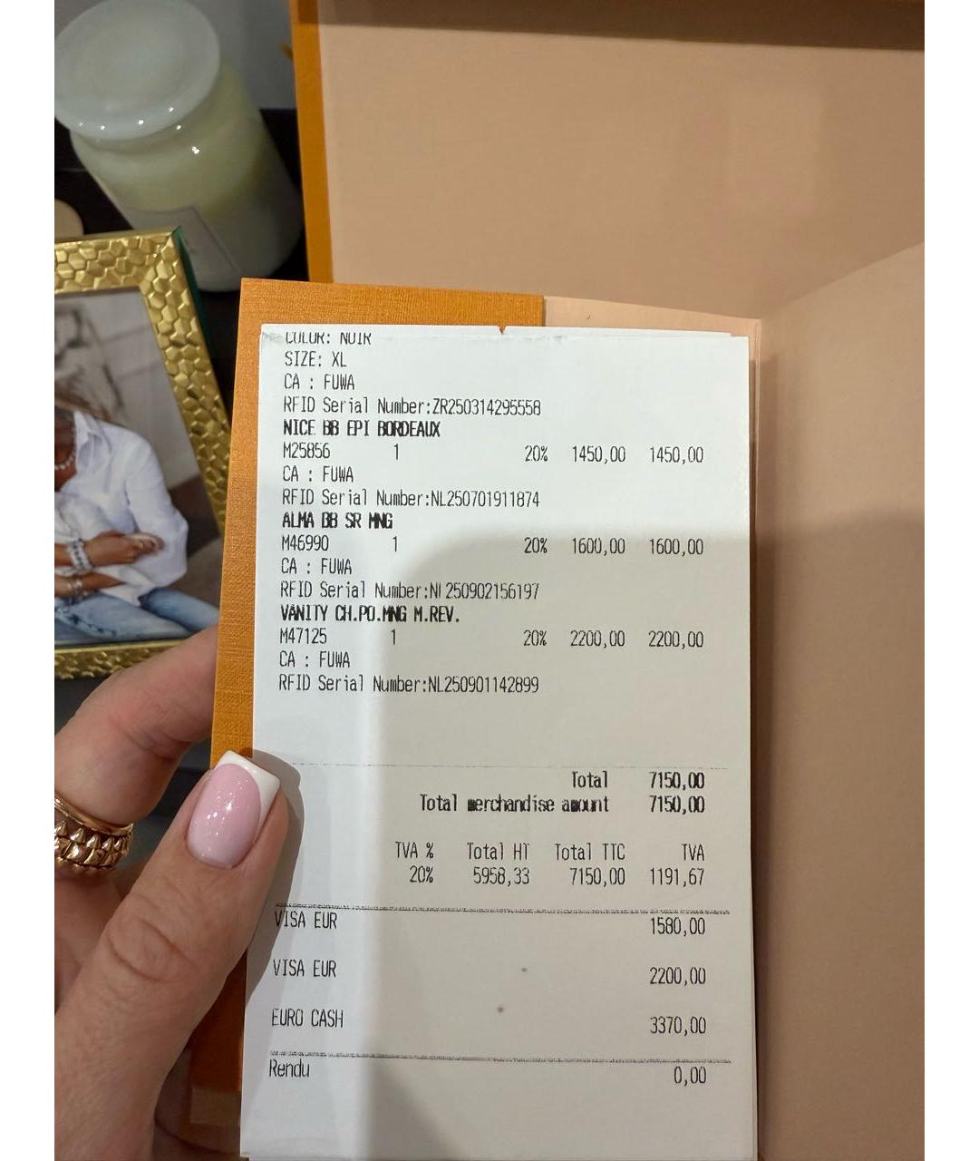 LOUIS VUITTON Коричневая сумка с короткими ручками, фото 6