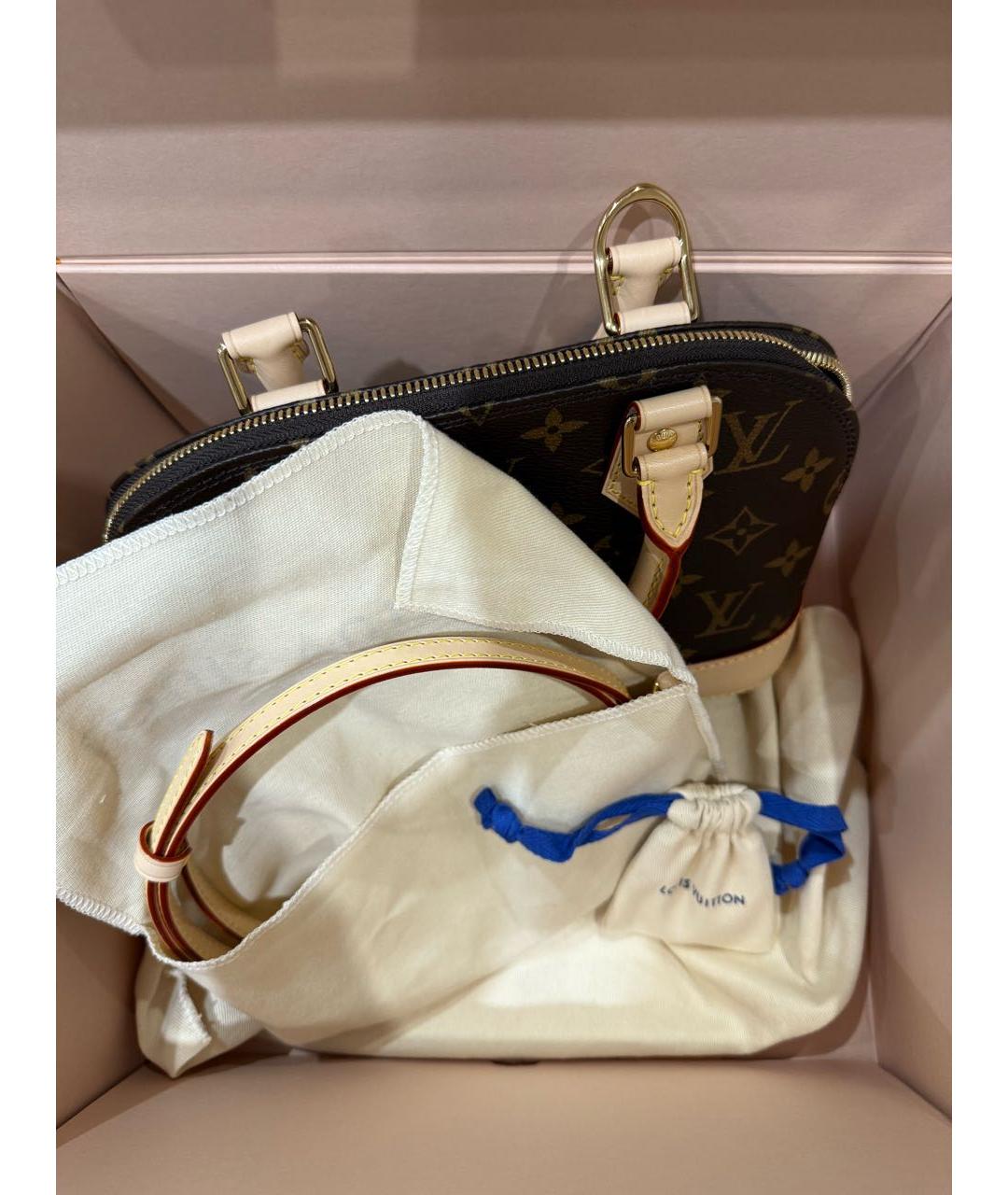 LOUIS VUITTON Коричневая сумка с короткими ручками, фото 5