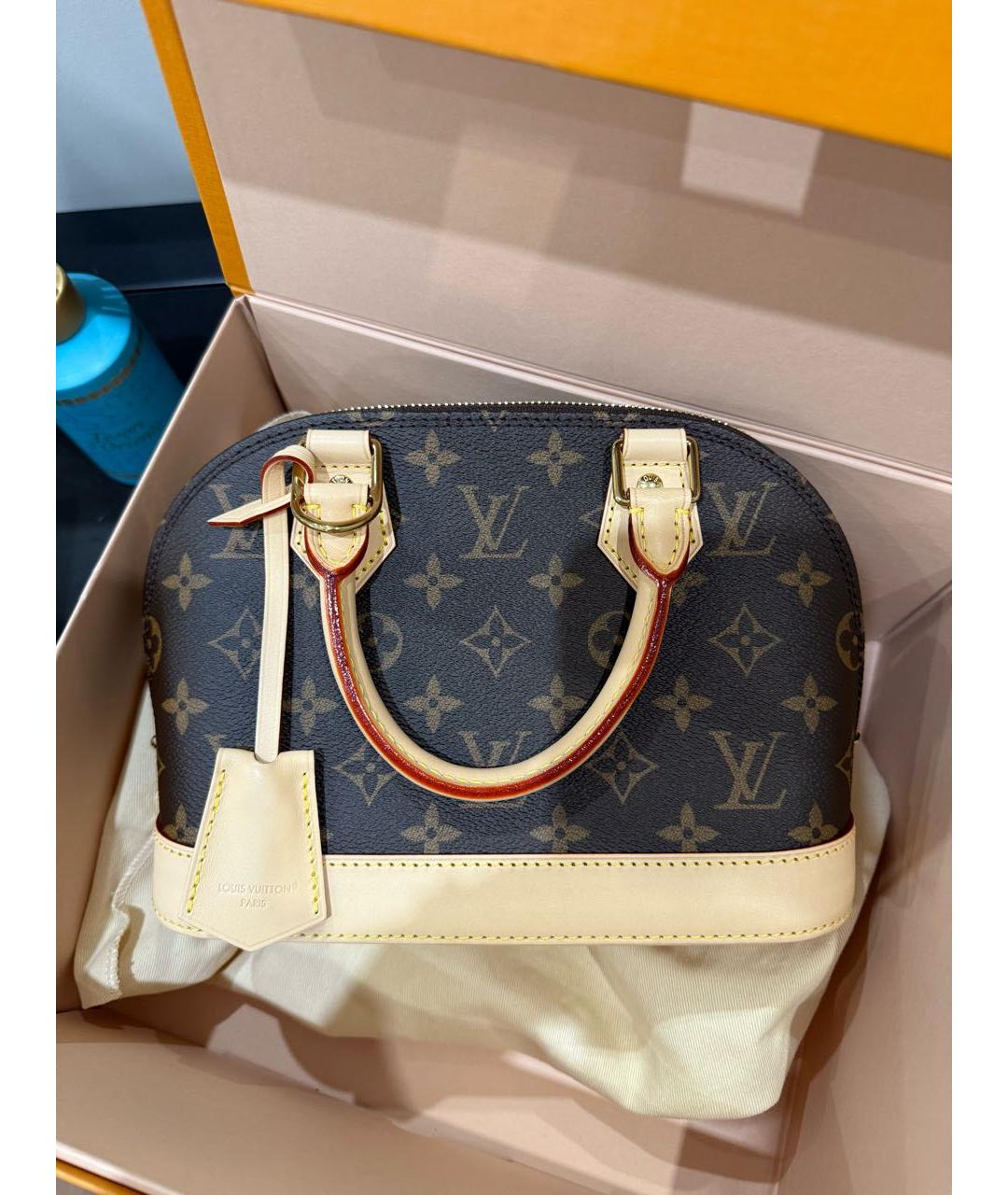 LOUIS VUITTON Коричневая сумка с короткими ручками, фото 7
