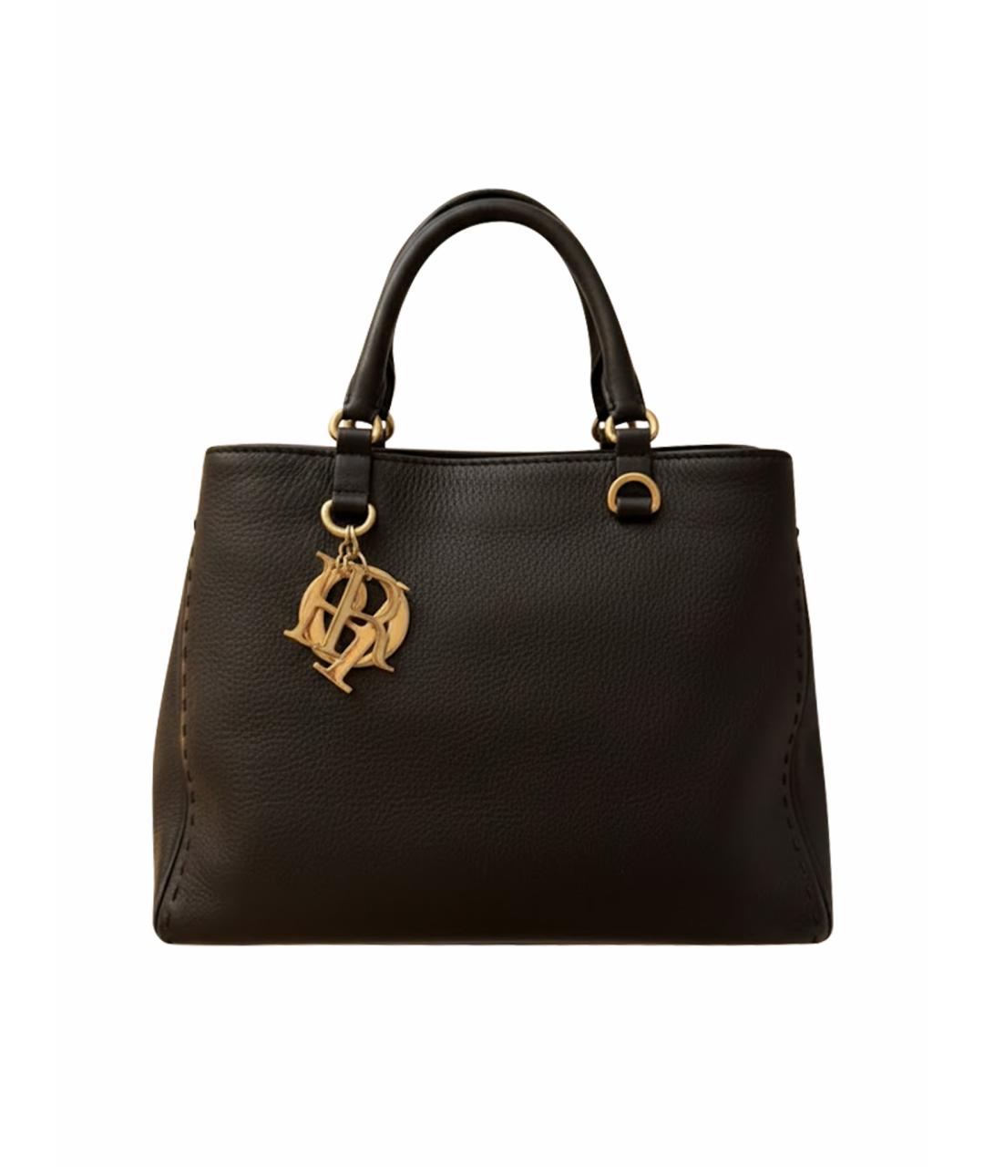 CAROLINA HERRERA Черная кожаная сумка тоут, фото 1