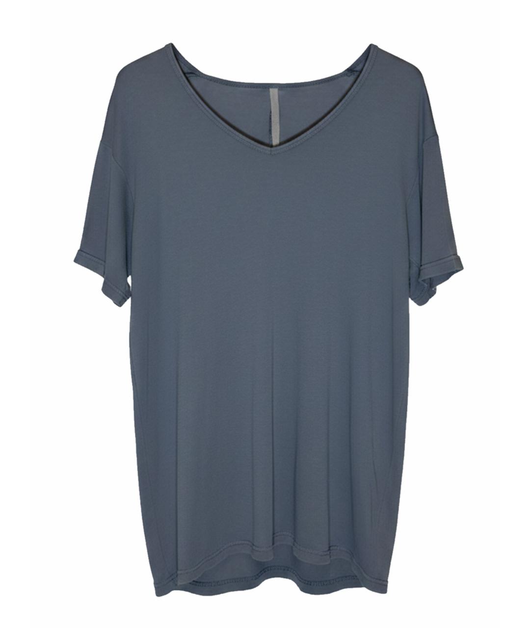 ATTACHMENT Голубая хлопковая футболка, фото 1