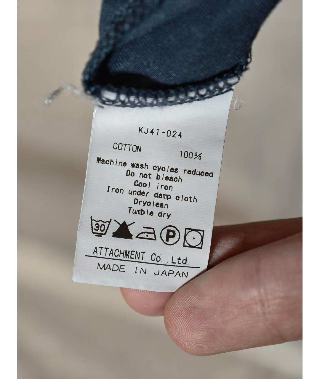 ATTACHMENT Голубая хлопковая футболка, фото 6