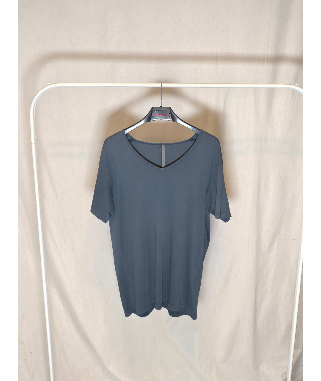 ATTACHMENT Голубая хлопковая футболка, фото 8