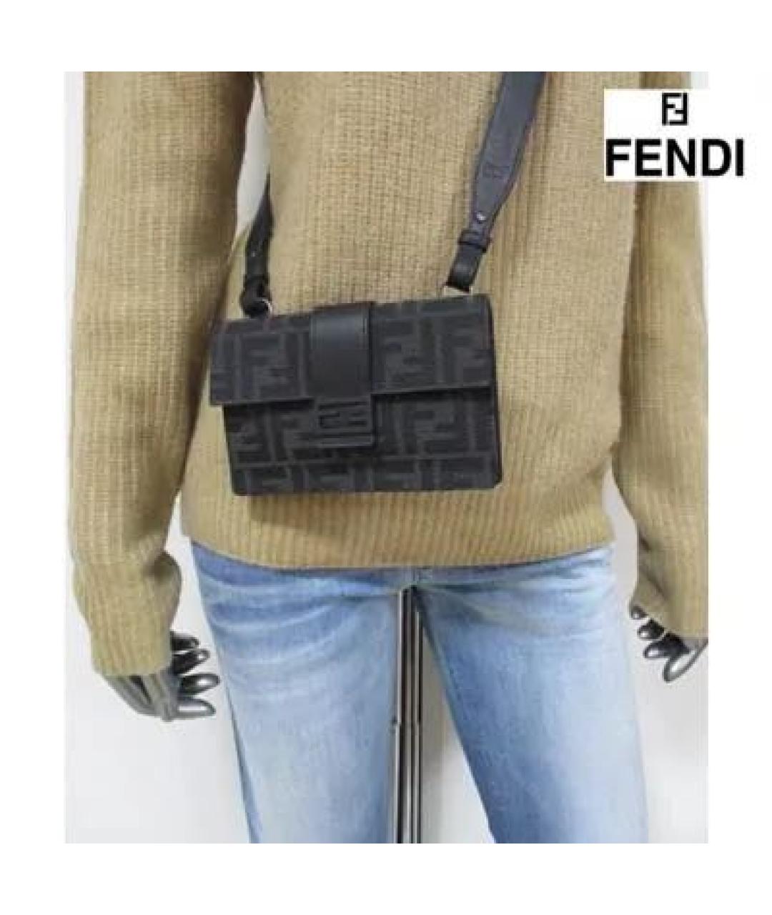 FENDI Черная сумка на плечо, фото 6