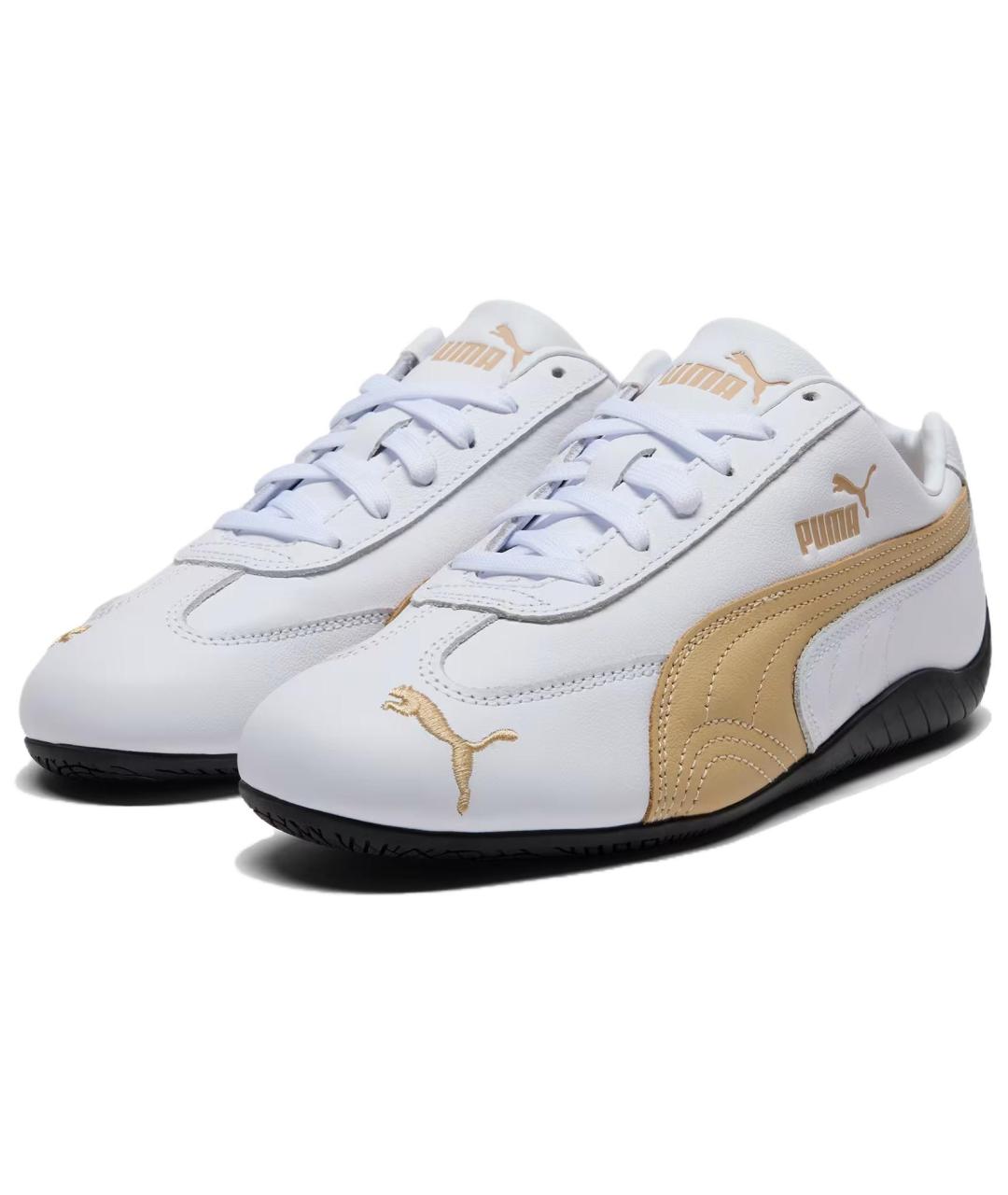 PUMA Белые кожаные кеды, фото 4