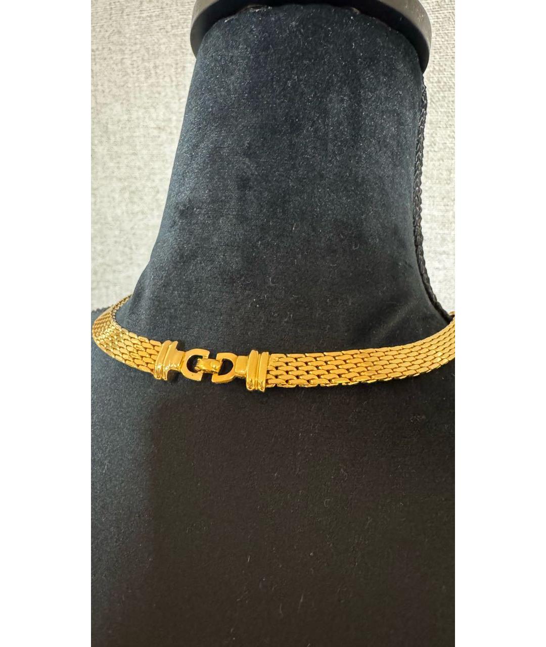CHRISTIAN DIOR Золотое позолоченное колье, фото 7