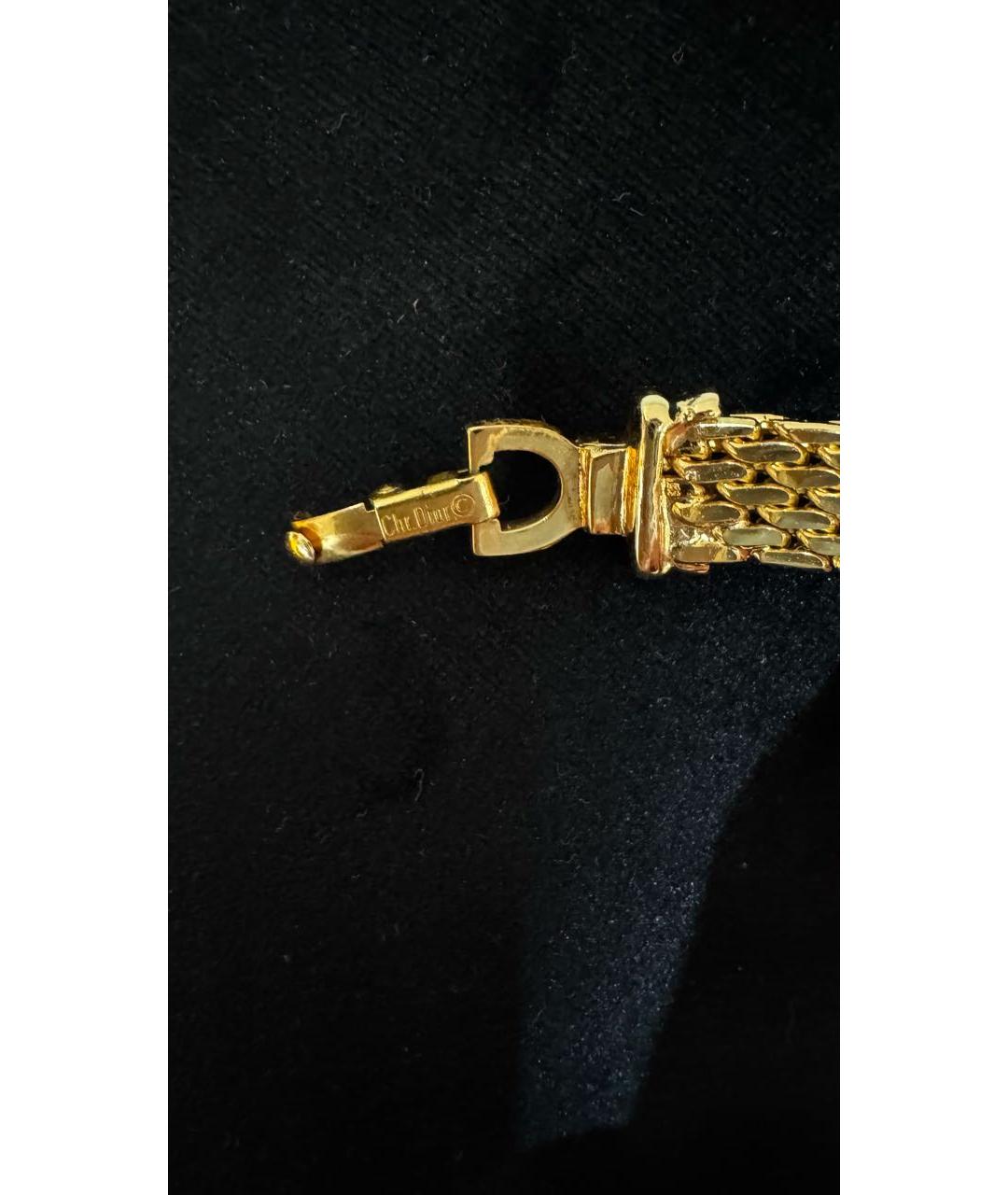 CHRISTIAN DIOR Золотое позолоченное колье, фото 6