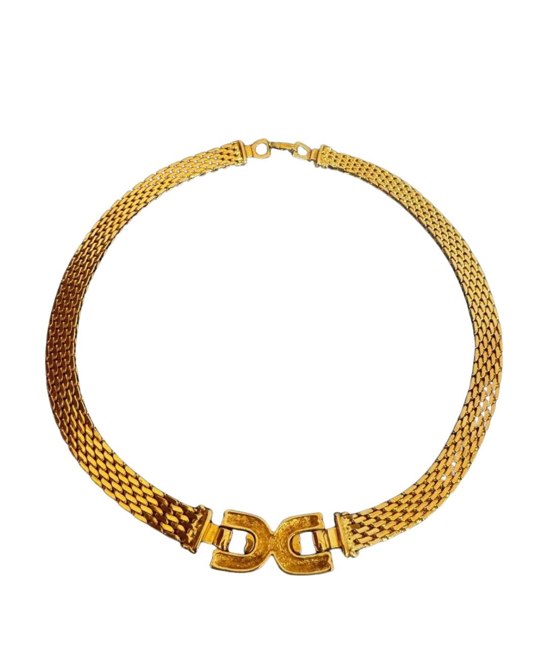 CHRISTIAN DIOR Золотое позолоченное колье, фото 1