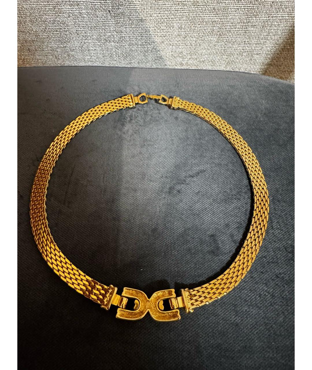 CHRISTIAN DIOR Золотое позолоченное колье, фото 8