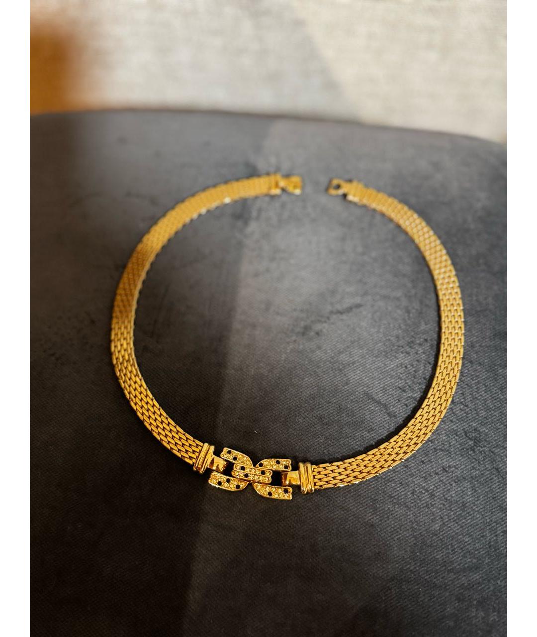 CHRISTIAN DIOR Золотое позолоченное колье, фото 2