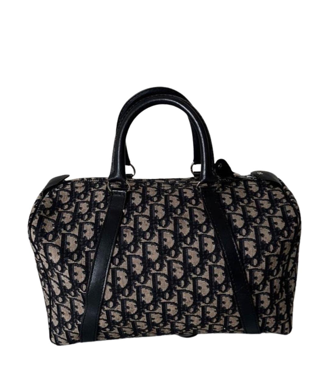 CHRISTIAN DIOR Темно-синяя жаккардовая дорожная/спортивная сумка, фото 1