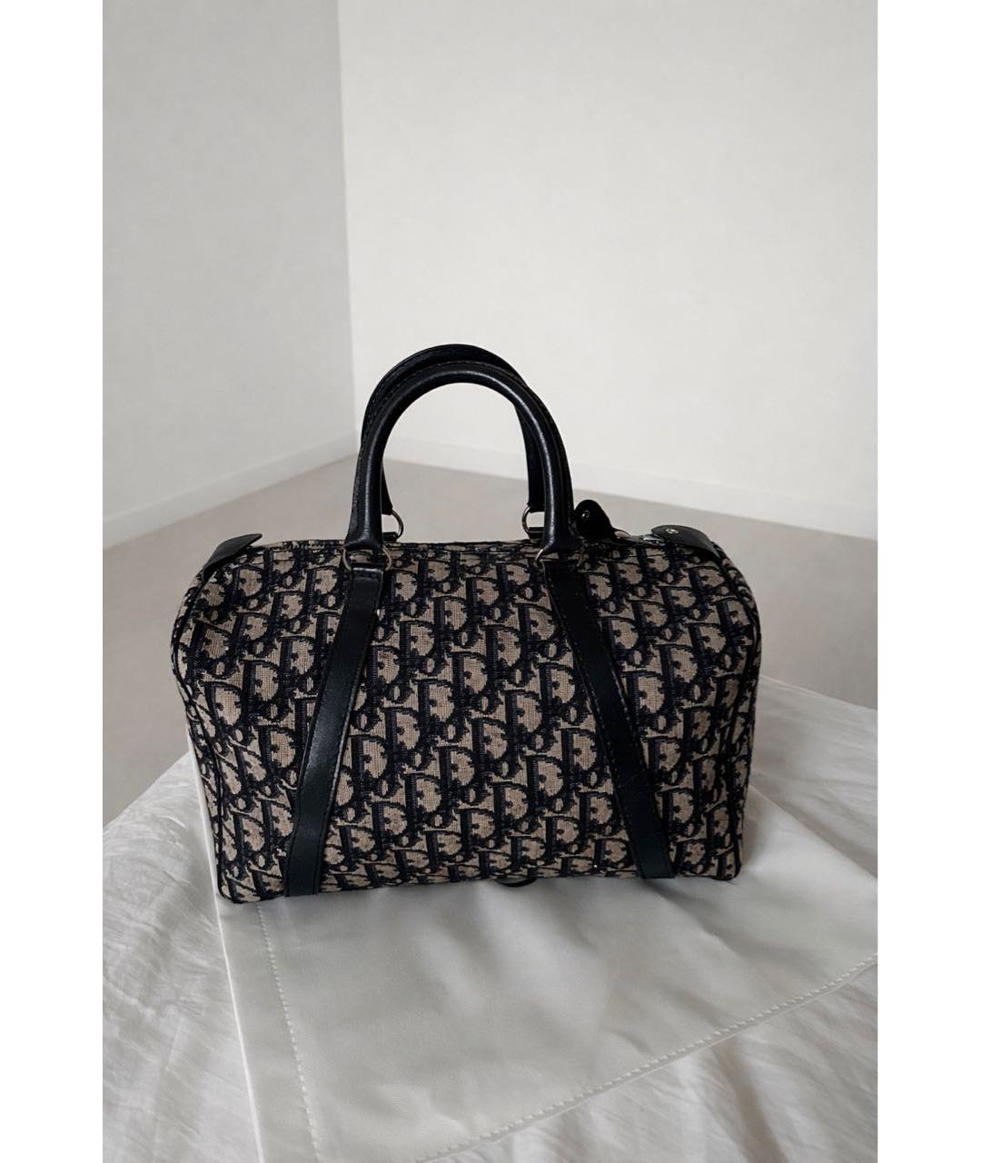 CHRISTIAN DIOR Темно-синяя жаккардовая дорожная/спортивная сумка, фото 5