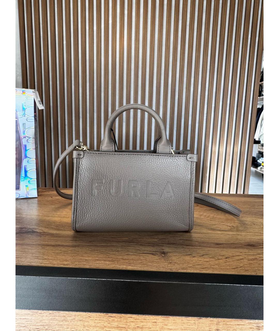 FURLA Бежевая кожаная сумка тоут, фото 5