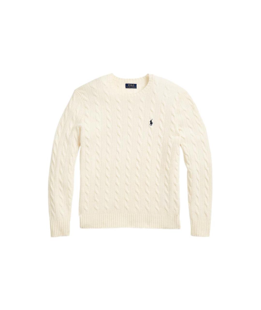 POLO RALPH LAUREN Белый хлопковый джемпер / свитер, фото 1