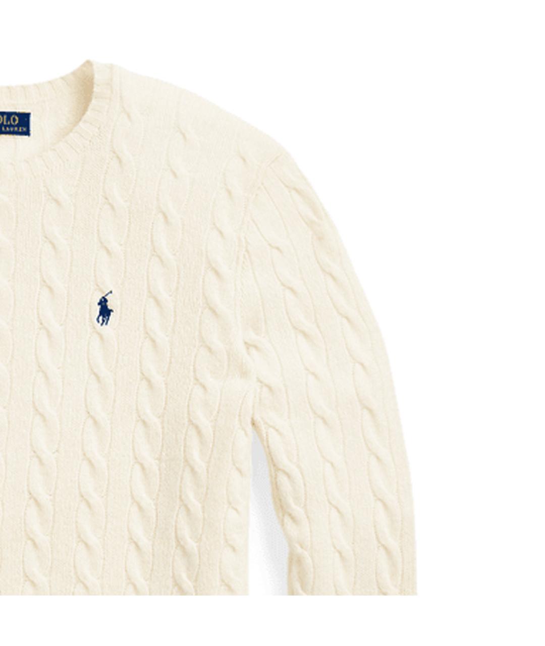 POLO RALPH LAUREN Белый хлопковый джемпер / свитер, фото 5